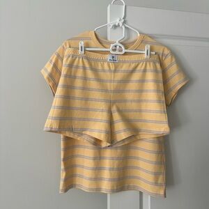 Parke (2 Piece) Birthday Striped Set: Cotton T-Shirt and Mini Short NWT